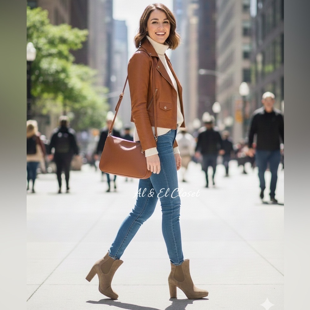 Cole Haan Remi Bootie 100mm Light Whiskey Suede Ankle Boots Women’s 10 B NWB - Picture 3 of 15